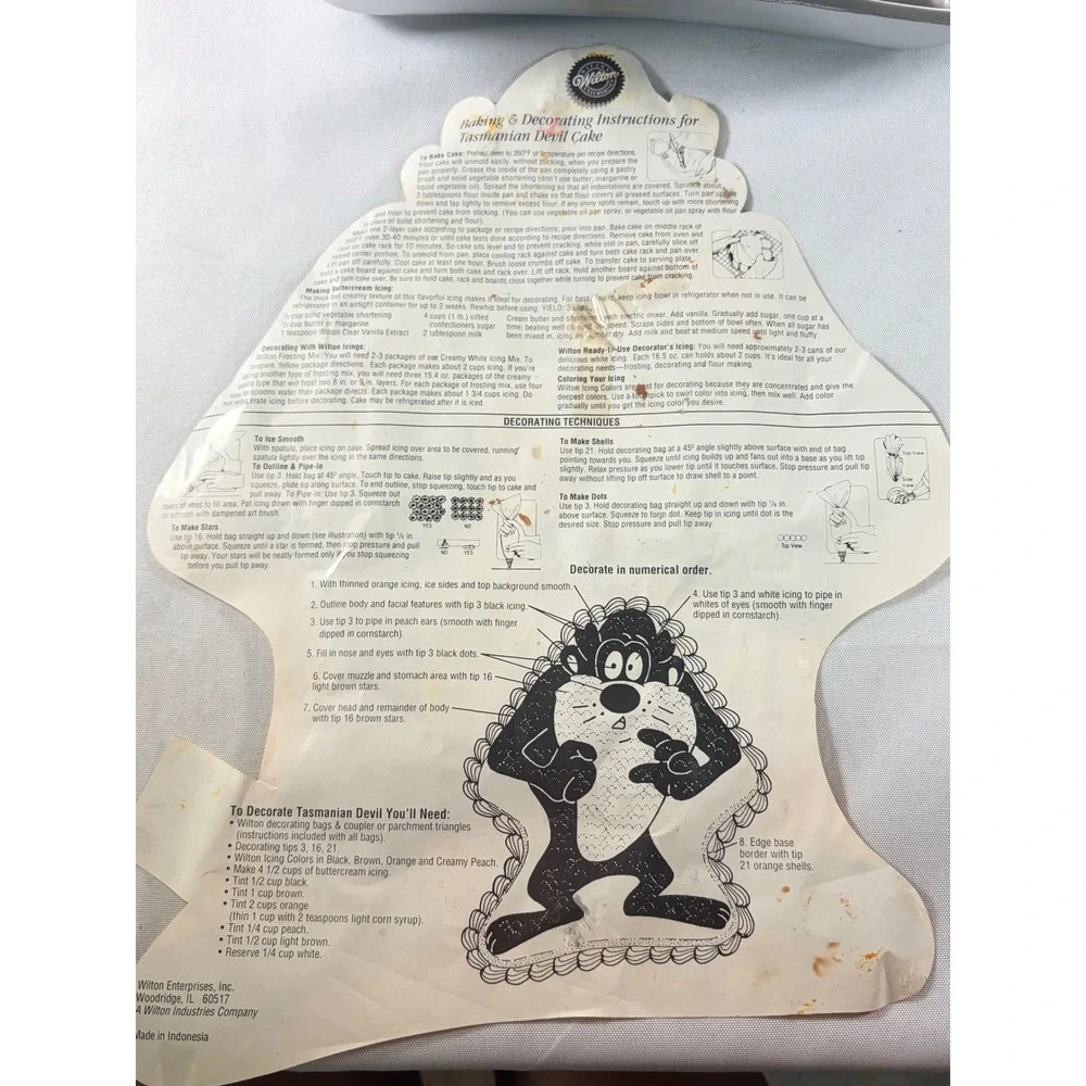 Wilton Tasmanian Devil Cake Pan Looney Tunes Taz Vintage 1994 Aluminum 2105-1236